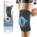 bonmedico Knee Support Sleeve - XXL Left and Right Compression Knee Braces for Men & Women - Knee Support for Running, Weightlifting, Sports & Weak Joints, Grey