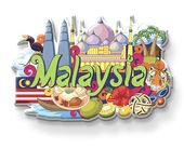 Nivaraprint MALASIYA Country Theme Souvenir Wooden Fridge Magnet for Refrigerator - MALASIYA Printed Stylish Magnet for Fridge Decoration