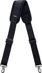 ZINZ Shoulder Strap, 57" Padded Adjustable Shoulder Bag Straps Replacement for Bags with D-ring (Black, 001)