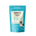 Absolut Pet Dog Supplement for Gut Health, Probiotics for Dogs That Reduces Scratching & Paw-Licking (60 Chews)