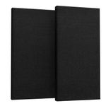 UMIACOUSTICS 2 PCS Acoustic Wall Panel, 47.2" x 23.6" Fiberglass Sound Absorbing Panels, Sound Proof Panels for Studios, Office, Home Theater. Black