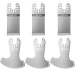 Diamond Oscillating Multi Tool Grout Removal Blades 6 Pcs Tile Grout Remover Blades Kit Compatible with DeWalt Makita Einhell and More