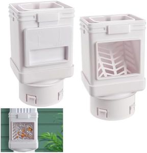 MARKBIT Downspout Filter,Downspout Leaf Filter, White,2PCS | Gutter Downspout Guard, Downspout Screen Filters, Leaf Filter Downspout,Fits Downspout Filter 3x4 and2x3