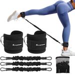 Flintronic Resistance Bands Set, Ankle Resistance Bands, Gym Cuffs with Double D-Ring, Resistance Bands Set with Ankle Straps, for Muscle Shaping Home Workouts and Fitness Training