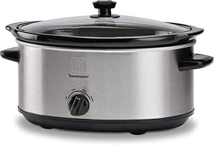 Toastmaster Slow Cooker by Select Brands - Stainless Steel Slow Cooker - Cooks Stews, Chilis, Pot Roasts & More - Slow Cooker for Kitchen Appliances - 7 Quart