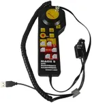 AURSNICO CNC MACH3 MPG Pendant 4 Axis Handle Controller Electronic Handwheel with Emergency Stop MODBUS Protocol CNC MPG Manual Control for Mach3 System CNC Router Engraver Engraving Milling Machine