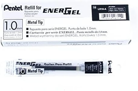 Pentel Refill Ink for BL60 EnerGel Liquid Gel Pen, 1.0 mm Metal Tip, Black Ink (Box of 12)