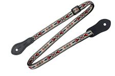 1/2" Jacquard Weave Mandolin/ukulele Strap With Dual Leather Strap Pin Ends. Adjustable To 50"