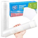 XupZip™ Vacuum Sealer Bags | 5 Bone Guards, Write On Panel With Extra Meter | 28cm x 6.5m | 2 x Heavy Duty Vacuum Sealer Rolls for Food | BPA-Free Heat Seal Bags for Slow Cooker | Thick Sous Vide Bags