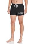 BOSS Hugo Men's Mooneye 3" Swim Trunks, Dark Black, Small