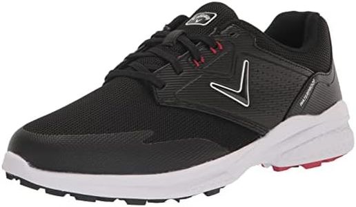 Callaway Men's Solana Sl V2 Golf Shoe, Black/Red, 10