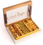 Eastanbul Baklava 8.8oz, Baklava Gift Box, Baklava Pastry, Middle Eastern Sweets Gift Box, Premium Gourmet Desserts, Baklava Pistachio & Cashew Rich Arabic & Turkish Baklava