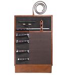 Angus Stoke Premium Chef's Knife Bag - Leather Chef's Knife Roll Large - Knife Bag Chefs - Cooking Bag Charles (Brown/Black)