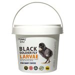 Tunai Black Soldier Fly Larvae | 500g | 60X Calcium, Fortified with 40% Protein Energy, Natural Supplement Treat for Poultry, Hen, Chicken, cockBaby Chicken