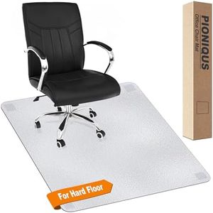 Office Chair Mat for Hard Floors 90x120cm, Wood, Tile Protection Mat, PIONIQUS Heavy Duty Easy Glide Floor Protector, Transparent Thick Gaming Desk Chair Mat (Not for Carpeted Floor)