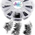 Pre Made Fan Eyelash Extensions 16D 0.07mm D Curl 500 Fans 13-20mm Mixed Tray Premium Premade Fans Volume Russian Lash Extensions Handmade Promade Loose Fans Lash(500-16D-0.07-D-1320)