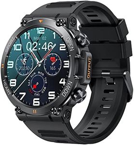 GaWear Smartwatch Uomo Orologio Fitness Militari Smart Watch Tracker di attività con Le chiamate Bluetooth,120+ modalità Sport Salute Fitness Tracker, Cronometro per Android iOS（Nero）