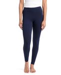 Jockey AA01 Women's Super Combed Cotton Elastane Stretch Yoga Pants with Side Zipper Pockets_Navy Blazer_XL