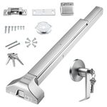 VEVOR Push Bar Door Locks, Stainless Steel Panic Bars for Exit Doors, with Exterior Lever and 3 Keys, Push Bar Panic Exit Device Door Hardware for Metal Wood Door, for Left and Right Handed Doors