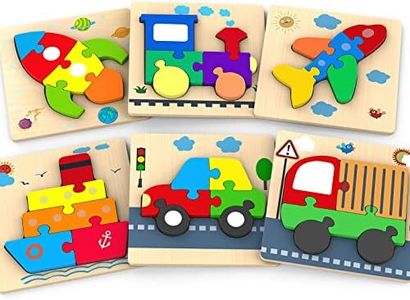 Acacing Toddler Puzzles Toys for 1 2 3 Year Old Boys | Toddler Toys Age 1 2 3 for 1 2 3 Year Old Boys&Girls | Puzzles for Kids Ages 1 2 3 | Toddler Toys | Wooden Vehicle Puzzles