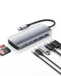 Belkin Connect USB-C Hub, 7-in-1 DDR200 Compatible, 2X Memory Card, 4K@60Hz, 100W, PD Charging, 3.5mm Jack, 5G High Speed Data Transfer, HDMI Port, USB-C 3.2 & USB-A 3.2, SD & MicroSD Card, Thread
