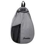 Franklin Sports Padel Bag - Men's + Women's Paddle Tennis Padel Sling Bag Backpack - Adjustable Size Equipment Bag for Padel + Paddle Tennis - Gray