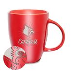 Rico Industries NCAA Louisville Cardinals Sunburst Red 18oz Laser Engraved Ceramic Lustre Mug