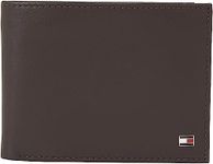 Tommy Hilfiger Men Eton Wallet with Coin Compartment, Brown (Brown), One Size