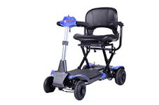 EasyLife Remote Folding Mobility Scooter - 12 Month Warranty - Ultra-Lightweight & Dual Lithium Batteries, Unparalleled Mileage (Blue)