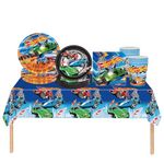 69Pcs Racing Car Party Tableware Set for Boy Birthday,Racing Car Party Decorations Plastic Table Cloth,Paper Plates,Napkins and Cups Dinnerware Set for Kids Boys Birthday Racing Car Party Supplies