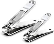 FERYES Nail Clipper Set Fingernail Clippers and Toenail Clippers Set With Built-in Nail File – Stainless Steel Sharp Nail Cutter Manicure Clippers for Men and Women