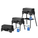 Campingaz Tour & Grill CV Plus Gas Barbecue | Can be Used as Table or Stand Grill | Portable Camping Grill with Lid & Removable Legs | Gas Grill for Camping, Balcony, Patio | Power 2400 W