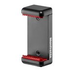 Manfrotto MCLAMP, Universal Smartphone Clamp with Thread Connections, for iPhone with or without Case, Foldable, Compact Size, Vlogging, Black