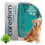 CAREDOM Clean Pet Cooling Mint Dog Soap | Pet Soap for Dog Enriched with Mint Extracts | Fresh Cooling Effect | Healthy & Deodorized Baths | Pet Soap | Made in India | 75 g Each (Pack of 1)