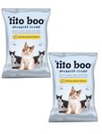 Tito Boo Scented Bentonite Cat Litter - 6 Kg - Pack of 2 - Total 12 Kg - All-Natural, Clumping, and Odor-Control Formula for Cats - Citrusy Lemon