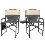 Rio Brands Camping Chair, Alloy Steel, Slate/Putty, 2-Pack