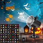 Halloween Projector Lights Outdoor, 16 HD Slides LED Christmas Projector Lights with Remote Control, IP65 Waterproof Xmas Projector, Indoor Outdoor Projector Lights for Christmas Xmas New Year