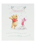 UK Greetings Cute Christening Greeting Card - Winnie the Pooh Christening Card - Disney Christening Card - Christening Card for Boy - Christening Card for Girl, Multi, (677089-0-1), 159x184mm