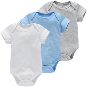 Bestele Bebé Bodies, Short-Sleeve Bodysuit para Niños Niñas,Bebé Corta Body Mameluco Manga Corta Ropa de Verano Primavera Otoño Algodón Pelele