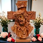 KariGhar Resin Jesus Christ Idol Perfect for Housewarming, Drawing Room, Gifting and Decoration, Brown 8 Inch