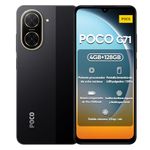 Xiaomi POCO C71 4G Smartphone 4GB+128GB Black, UNISOC T7250 Octa-Core Processor, Immersive 6.88" 120Hz display, Massive 5200mAh battery, Clear 32MP AI dual camera (UK Version + 2 Years Warranty)