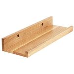 IBUYKE Wood Floating Shelf,Wall Mounted Shelf 30cm,Rustic Hanging Wall Shelf,Ledge Shelves for Living Room, Office, Bedroom, Bathroom, Kitchen, Wood color RF-GB543