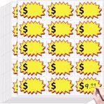 300 Pcs Garage Sale Stickers, Removable Adhesive Yard Sale Price Stickers with Space to Write Pricing (2"x3"), Price Tags Stickers Rummage Sale Stickers for Retail, Annual Community Sale