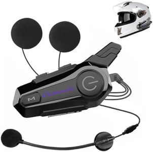 CUBONIC Motorcycle Helmet Bluetooth Headset E1 with Mic On-Ear Helmet Bluetooth Intercom for Helmet Support iOS & Android Device Helmet Accessories for Bikers