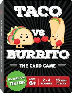 Taco vs Burrito - The Wildly Popular Surprisingly Strategic Card Game Created by a 7 Year Old - 5 Ways to Play - a Family-Friendly Party Game for Kids, Teens & Adults