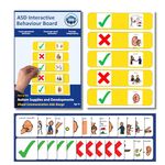 Visual Interactive Behaviour Board – Behaviour Management Visual Symbol Board Compatible with PECS Symbol Cards & Boardmaker PCS Software (for ADHD, ASD, Autism, Kids, Children, Toddlers) (English)