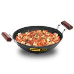 Hawkins Futura Hard Anodised Deep Fry Pan 2.5 Litre Induction Compatible Without Lid (Black)