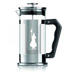 Bialetti Preziosa 8 Cup French Press Coffee Maker, Stainless Steel, Silver