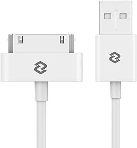 JETech USB Sync and Charging Cable Compatible iPhone 4/4s, iPhone 3G/3GS, iPad 1/2/3, iPod, 1m (White)