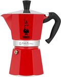 Bialetti - Moka Color: iconic stovetop espresso maker, made real Italian coffee, 3-cup (130 ml) Moka pot, aluminum, Red, 30 x 20 x 15 cm